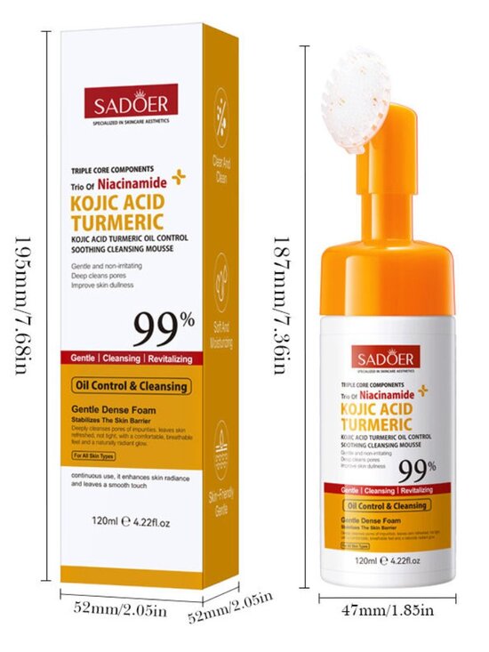 SADOER Private Label Kojic Acid Turmeric Oil-Contr Other - SADOER Private Label Kojic Acid Turmeric Oil-Control Cleansing Mousse NIP